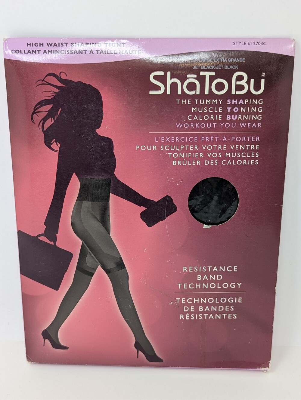 ShaToBu High Waist Tummy Shaping Tight 2XL Jet Black F